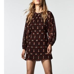 Zara Printed Mod Mini Dress